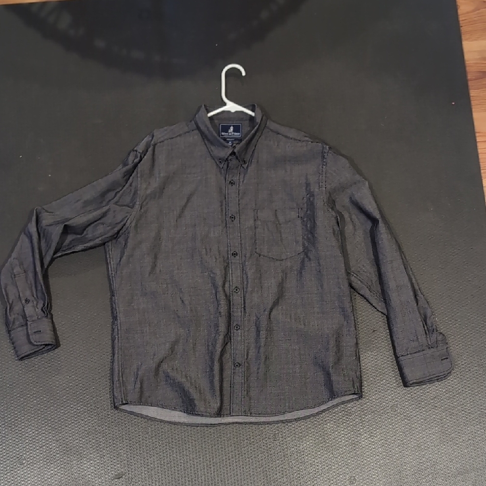 Wool And Prince Men's Charcoal Button-Up Shirt
